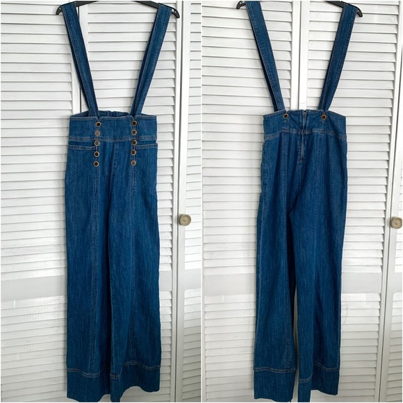 SOLD✨Anthropologie Pilcro Bibbed Denim Jumpsuit✨ - Picture 2 of 8
